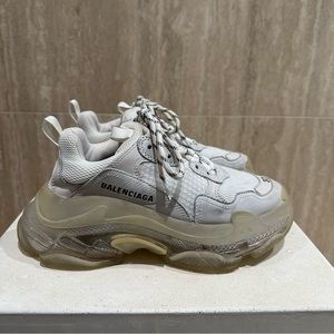 Balenciaga White Triple S Sneakers - Size 37